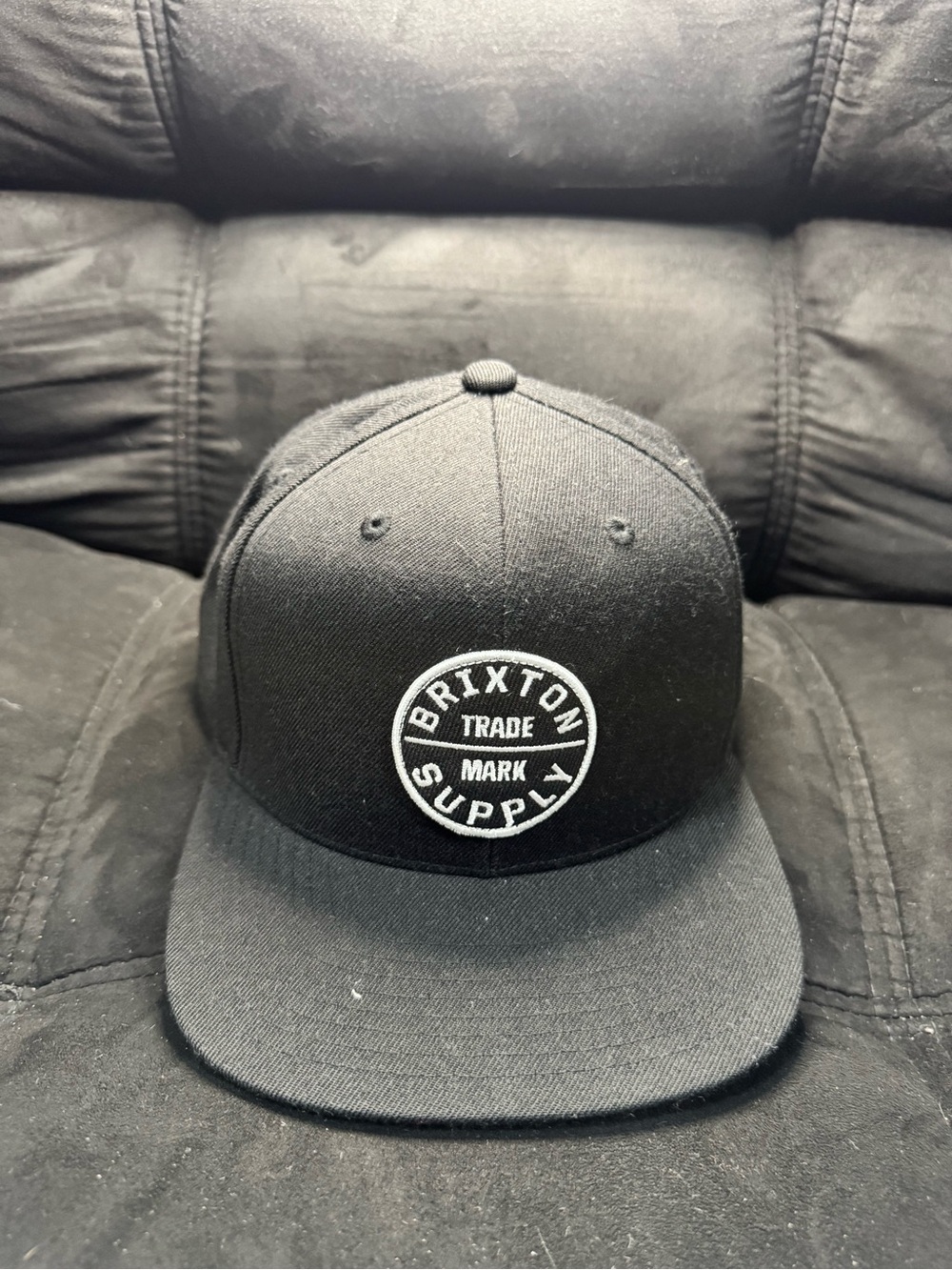 Brixton Black oath III Interior Label Snapback Cap